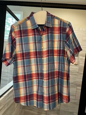 Tommy Bahama Pastel Plaid Casula Button Up